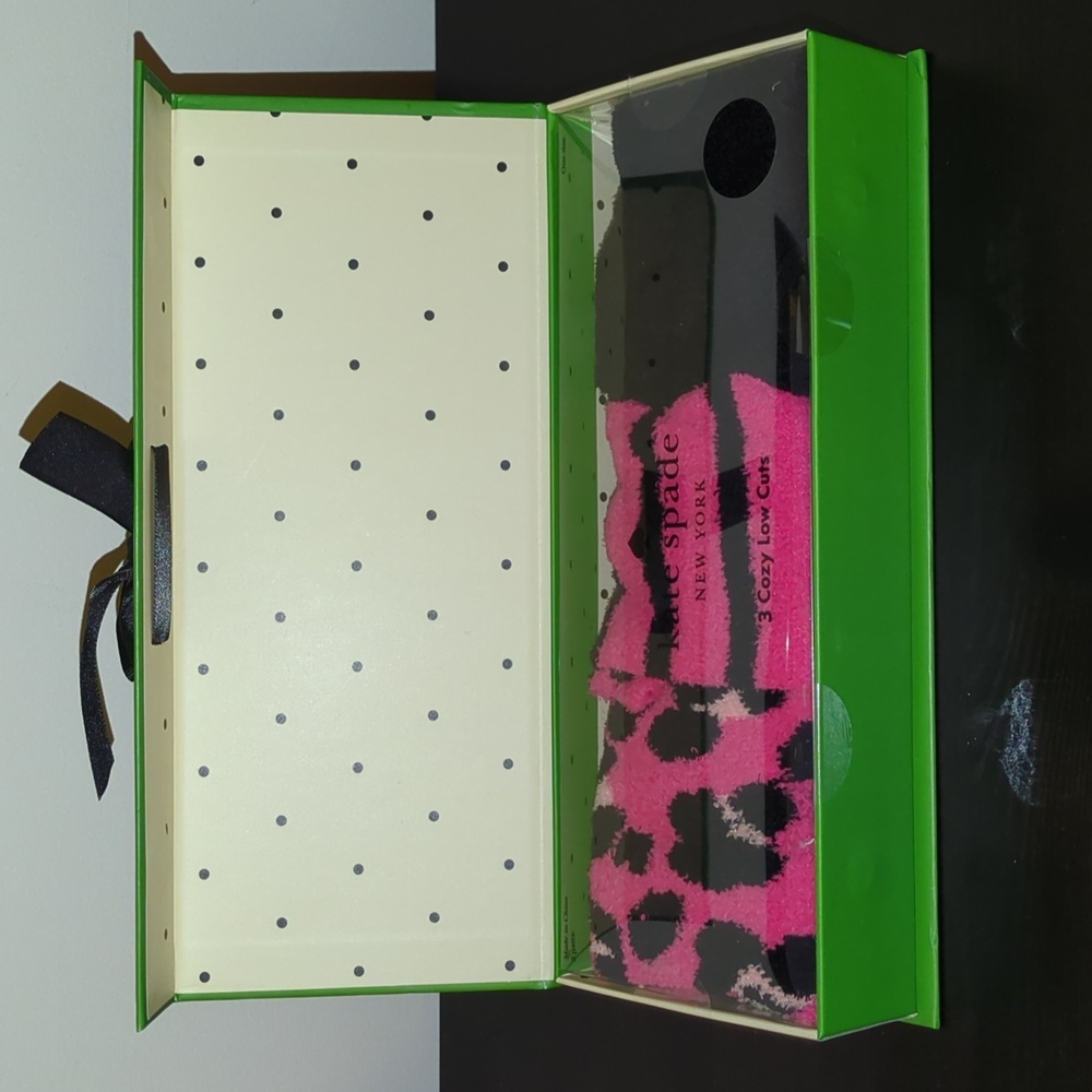 Kate Spade 3-pack Low Cut Fuzzy Socks, New